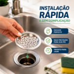 Kit 2 Protetor Ralo de Pia 7cm Aço Inox Lavável Reutilizável - Imagem 6