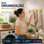 Gancho Adesivo  Dourado 4 Unidades Multiuso Organizador - Imagem 9