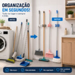 Suporte Adesivo de Vassoura e Rodo Resistente Kit 4 Unidades - Imagem 3