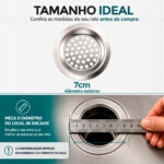 Kit 2 Protetor Ralo de Pia 7cm Aço Inox Lavável Reutilizável - Imagem 7