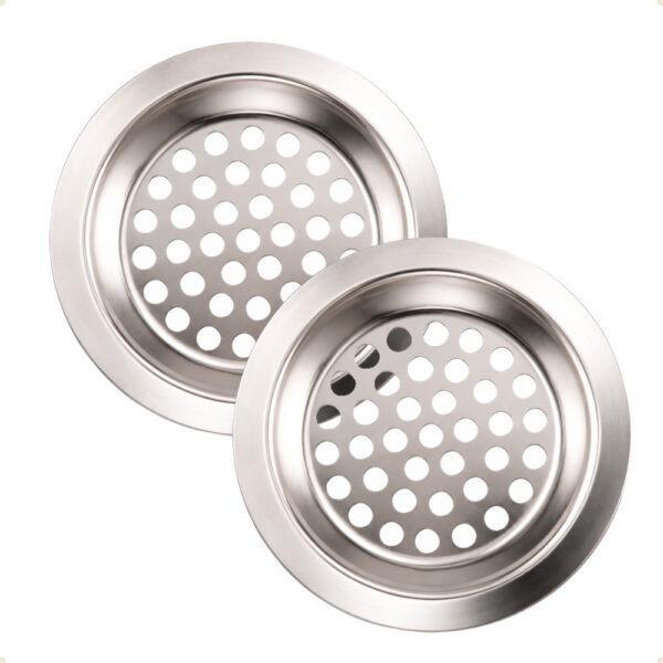 Kit 2 Protetor Ralo de Pia 7cm Aço Inox Lavável Reutilizável