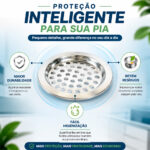 Protetor Ralo de Pia 7cm Aço Inox Lavável Reutilizável - Imagem 3