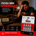 Kit 20 Pilhas AAA Palito Kian 1.5V Zinco Longa Duração - Imagem 2