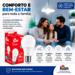 Kit 5 Lâmpadas LED Kian Classic 12W Bivolt 6500K Branco Frio - Imagem 6