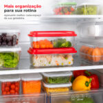 Conjunto 2 Potes Plásticos Retangulares 850ml Giplás - Imagem 5