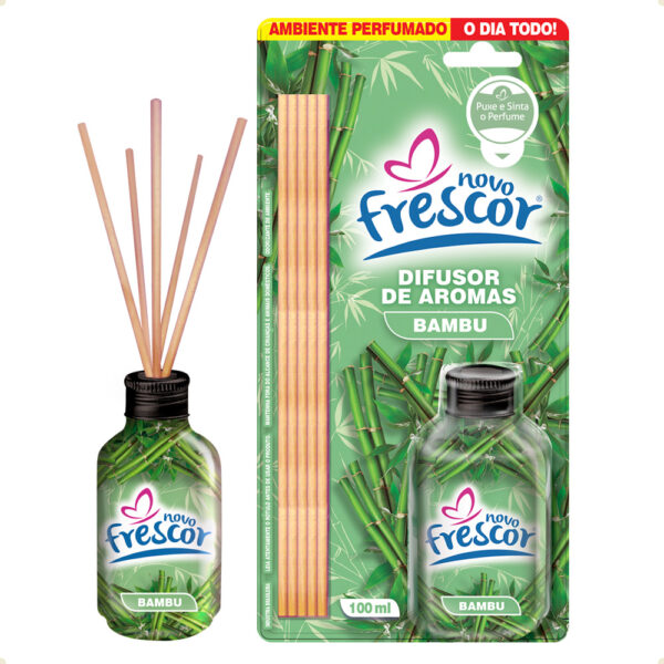 Difusor de Aromas Perfumado Bambu 100ml Novo Frescor