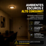 Kit 2 Luminárias LED Kian Turtle 12W Oval Sobrepor 4000K - Imagem 2
