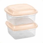 Conjunto 2 Potes Plásticos Quadrados 750ml Giplás - Imagem 6