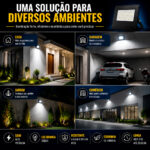 Kit 2 Refletores LED 50W Slim 6500K Frio Bivolt Economax - Imagem 7