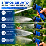 Esguicho 5 Posições Rayco Kit Conectores Mangueira Jardim - Imagem 4