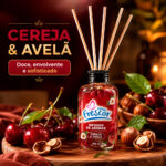 Difusor de Aromas Perfumado Cereja e Avelã 100ml Novo Frescor - Imagem 3