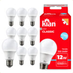 Kit 10 Lâmpada LED Kian Classic 12W Bivolt 6500K Branco Frio