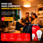 Kit 10 Lâmpadas LED Kian Classic 9W Bivolt 3000K Amarela - Imagem 3