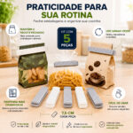 Kit Prendedor Plástico Lacre Fecha Pacote 5 Unidades 7,5cm - Imagem 6