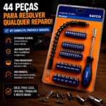 Jogo Bits Rayco 44 Peças Com Extensor Flexível Parafusadeira - Imagem 3