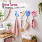 Gancho Love 4 Unidades Adesivo Decorativo Para Parede - Imagem 3