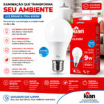 Kit 5 Lâmpadas LED Kian Classic 9W Bivolt 6500K Branco Frio - Imagem 7