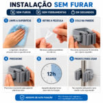 Suporte Adesivo de Vassoura e Rodo Resistente Kit 4 Unidades - Imagem 5