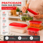 Conjunto 3 Potes Plasticos Retangulares 850/400/250ml Giplás - Imagem 3