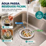 Protetor Ralo de Pia 7cm Aço Inox Lavável Reutilizável - Imagem 4