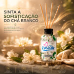 Difusor de Aromas Perfumado Chá Branco 100ml Novo Frescor - Imagem 7