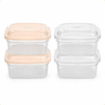 Conjunto 2 Potes Plásticos Quadrados 750ml Giplás - Imagem 2