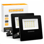 Kit 2 Refletores LED 30W Slim 6500K Frio Bivolt Economax
