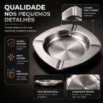 Cinzeiro Quadrado Inox 11cm 2 Unidades Kehome Elegante - Imagem 7