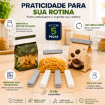 Kit Prendedor Plástico Lacre Fecha Pacote 5 Unidades 11cm - Imagem 6