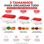 Conjunto 3 Potes Plasticos Retangulares 850/400/250ml Giplás - Imagem 5