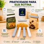 Kit Prendedor Plástico Lacre Fecha Pacote 4 Unidades 14,5cm - Imagem 6