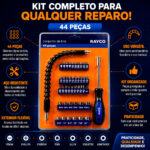 Jogo Bits Rayco 44 Peças Com Extensor Flexível Parafusadeira - Imagem 4