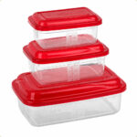 Conjunto 3 Potes Plasticos Retangulares 850/400/250ml Giplás - Imagem 7
