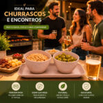 Kit Petisqueira Funny Evo 3 Peças Sustentável Lanches Festas - Imagem 8