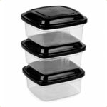 Conjunto 3 Potes Plásticos Quadrados 400ml Giplás - Imagem 6