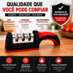 Afiador Manual de Facas 3 Estágios Afiação Rápida Premium - Imagem 7