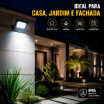 Kit 3 Refletores LED 50W Slim 6500K Frio Bivolt Economax - Imagem 4