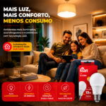 Kit 5 Lâmpadas LED Kian Classic 12W Bivolt 3000K Amarela - Imagem 3
