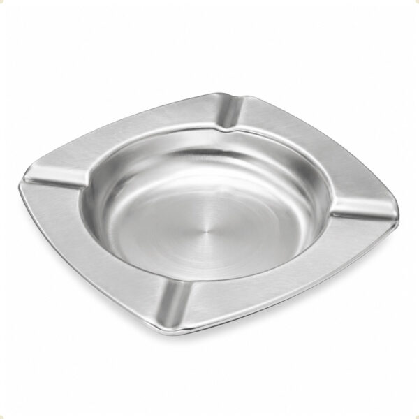 Cinzeiro Quadrado Inox 11cm Kehome Design Elegante Premium