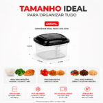 Conjunto 3 Potes Plásticos Quadrados 400ml Giplás - Imagem 8