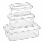 Conjunto 3 Potes Plasticos Retangulares 850/400/250ml Giplás - Imagem 6