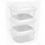 Conjunto 3 Potes Plásticos Quadrados 400ml Giplás - Imagem 5