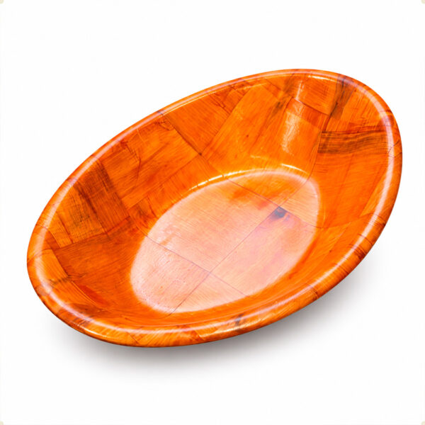 Travessa Oval Bambu Envernizado M 22,5x19cm Yins Home