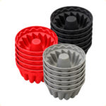 Forma De Silicone Cupcake Casita Muffin Mini Pudim 6 Peças