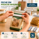 Kit Clip Prendedor Plástico Lacre Fecha Pacote 14 Unidades - Imagem 3