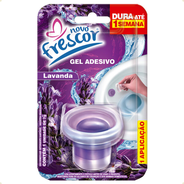 Gel Adesivo Sanitário Lavanda 7g Novo Frescor 1 Aplicação
