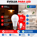 Kit 5 Lâmpadas LED Kian Classic 9W Bivolt 4000K Neutro - Imagem 5