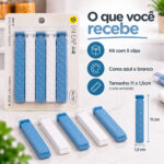 Kit Clip Prendedor Embalagens Plástico 5 Unidades 11cm - Imagem 8