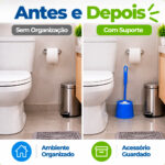 Kit 2 Escovas Sanitárias Plástico Com Suporte Vaso Banheiro - Imagem 6