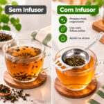 Coador Infusor de Chá Com Alça Aço Inox Peneira 15cm - Imagem 7